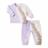 Paige Lauren Super Soft-Fleece Sweatshirt & Sweat Pant Set - Lilac Tie Dye