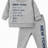 Paige Lauren Graphic Vintage Heathered Fleece Longewear Set - New York