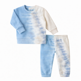 Paige Lauren Super Soft-Fleece Sweatshirt & Sweat Pant Set - Blue Tie Dye