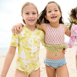 Pink Chicken Girls Palmer Tankini - Multi Prairie Block Print