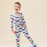 Pink Chicken Kid's Bamboo PJ Set - Vintage Cars