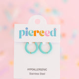 Pierced Colored Huggies Earrings
