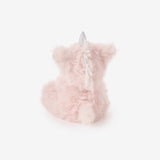 Elegant Baby Plush Unicorn Wooden Ring Rattle