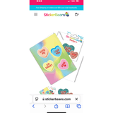 StickerBeans Rhinestone Sticker Sweetheart Greeting Card