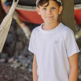 Feather 4 Arrow Short Sleeve Rashguard - White