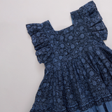 Pink Chicken Girls Elsie Dress - Stellar Blue Garden