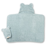 Bella Tunno Hooded Towel & Wash Mitt - Fog