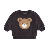 Huxbaby Furry Huxbear Sweatshirt Black & Huxbear Track Pant