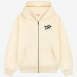 HAPPY CAMP3R The World Is Better Zip Up Hoodie - Ivory