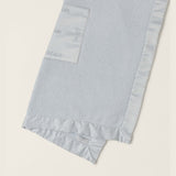 Barefoot Dreams Cozy Chic Satin Trim Receiving Blanket 30”x30” - Blue