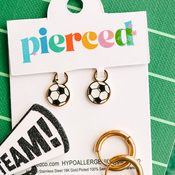 Pierced Soccer Charms