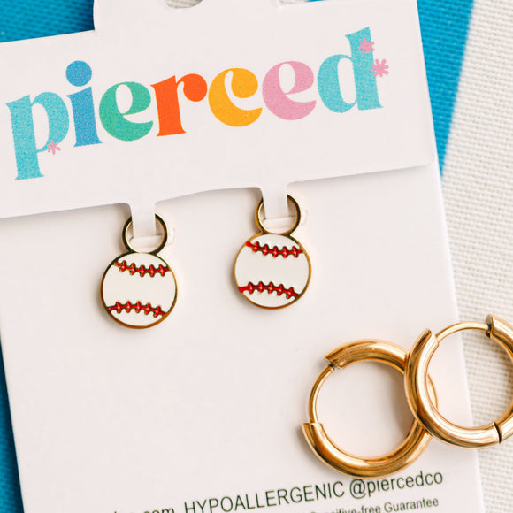 Pierced Baseball Charms