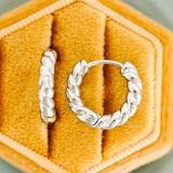 Pierced Co. Rope Huggies -Silver