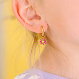 Pierced Hot Pink Daisy Charms