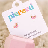 Pierced Flamingo Floatie Post Earring
