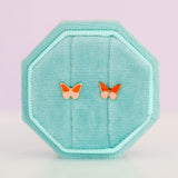 Pierced Butterfly Colorblock Post Earrings