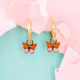 Pierced Butterfly Colorblock Charms