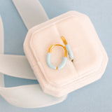 Pierced Blue Dipped Huggies