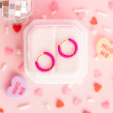 Pierced Hot Pink Huggies