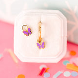 Pierced Purple Butterfly Charms