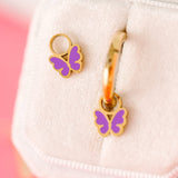 Pierced Purple Butterfly Charms