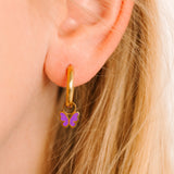 Pierced Purple Butterfly Charms