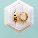 Pierced Colored Dot Huggies