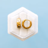 Pierced Diamond Dot Huggies