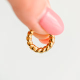 Pierced Rope Huggies