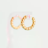 Pierced Rope Huggies