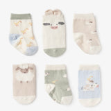 Elegant Baby On The Farm Socks 6PK (0-12m)