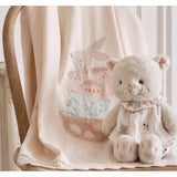 Elegant Baby 30X40 Blanket - Teacup Party Knit Hand Embroidered Blanket