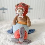 Mon Ami Pilot Bear and Plane (Blue)