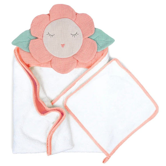 Mon Ami Petit Flower Towel & Washcloth Set - hip-kid