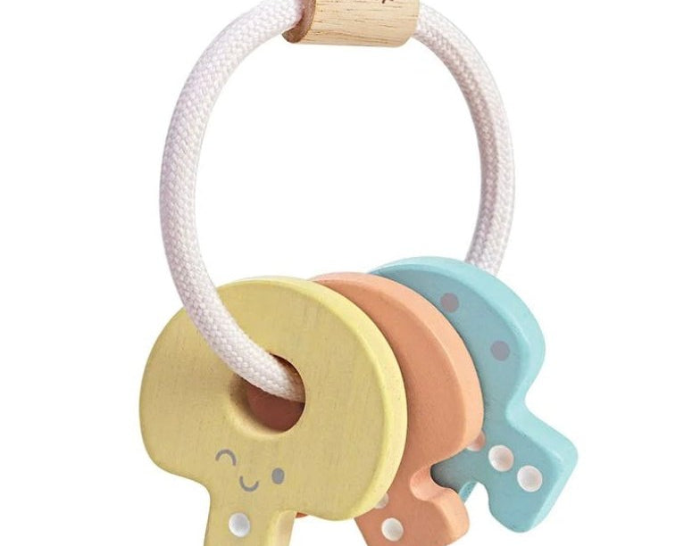 Plan Toys Baby Key Rattle Pastel - hip-kid