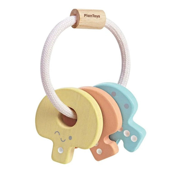 Plan Toys Baby Key Rattle Pastel - hip-kid