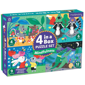 Mudpuppy 4 in a Box Puzzle Set - Mindfulness - hip-kid
