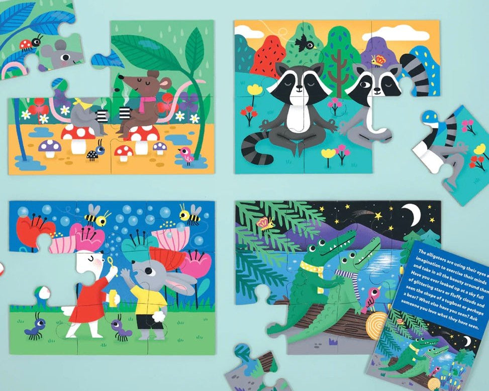 Mudpuppy 4 in a Box Puzzle Set - Mindfulness - hip-kid