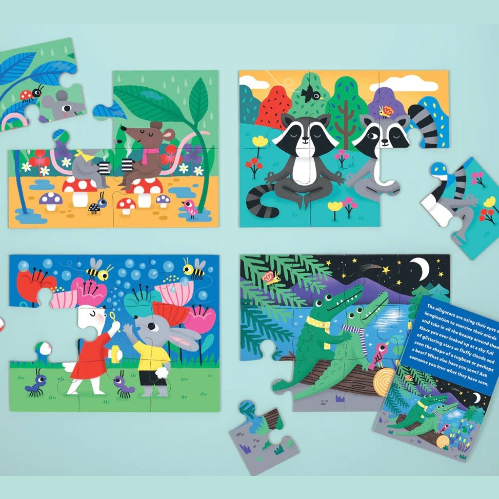 Mudpuppy 4 in a Box Puzzle Set - Mindfulness - hip-kid
