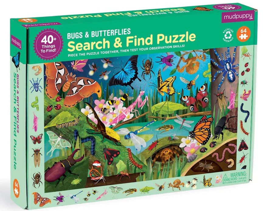 Mudpuppy Search & Find Puzzle - Bugs & Butterflies - hip-kid