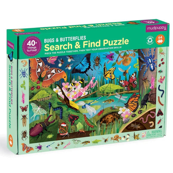 Mudpuppy Search & Find Puzzle - Bugs & Butterflies - hip-kid