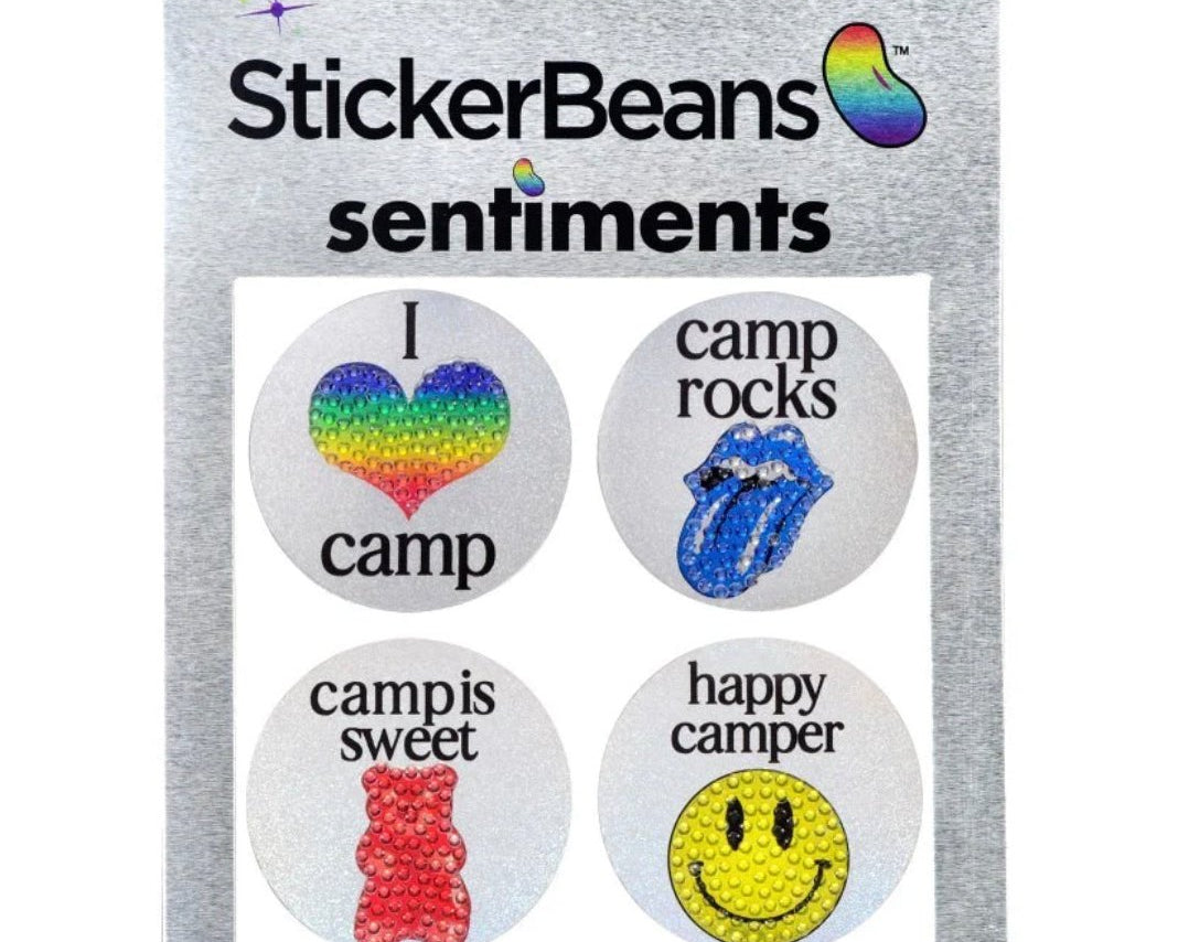 Sticker Beans - 4 PC Camp Sentiments - hip-kid