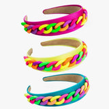 Mavi Neon Glam Chain Headband Trio - hip-kid