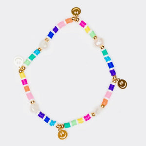 Malibu Sugar Rainbow Beaded with mini Smiley Face - hip-kid