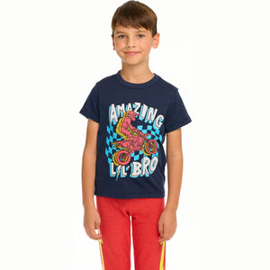 Chaser Amazing Lil’ Bro Tee - Navy - hip-kid