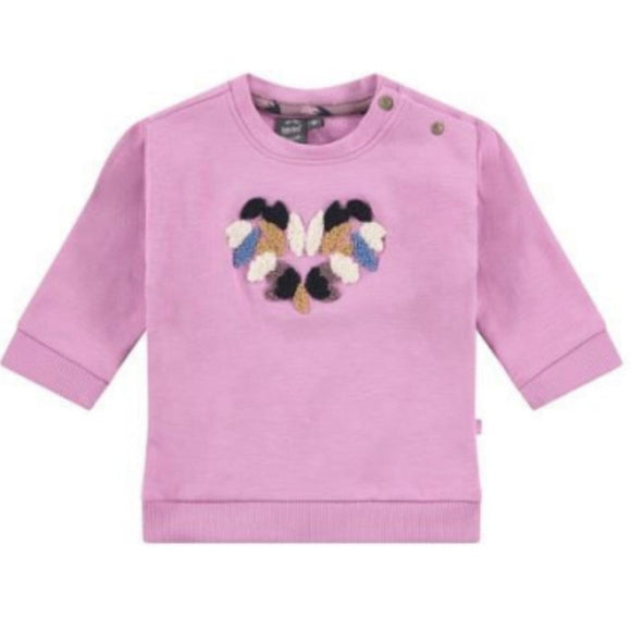 Babyface Baby Girl Sweater & Sweatpants Set - Pink Orchid/Night - hip-kid