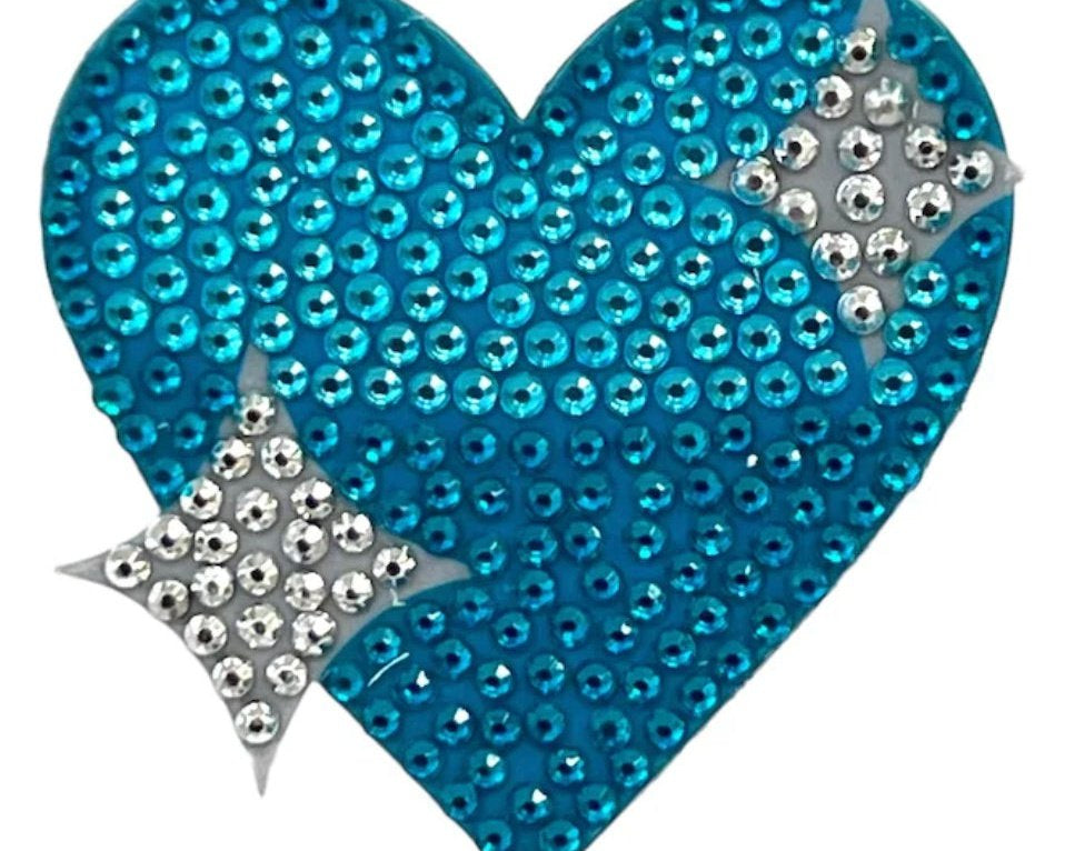 StickerBeans Blue Sparkling Heart - hip-kid