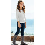 Barefoot Dreams Cozy Chic Youth Heathers Socks - hip-kid