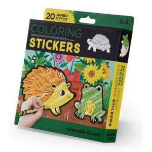 Crocodile Creek Coloring Stickers - Backyard Friends - hip-kid