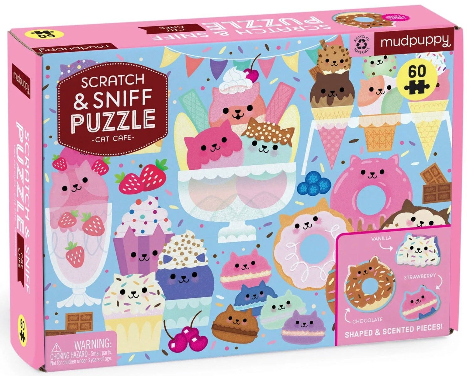 Cat Cafe Scratch and Sniff Puzzle - hip-kid